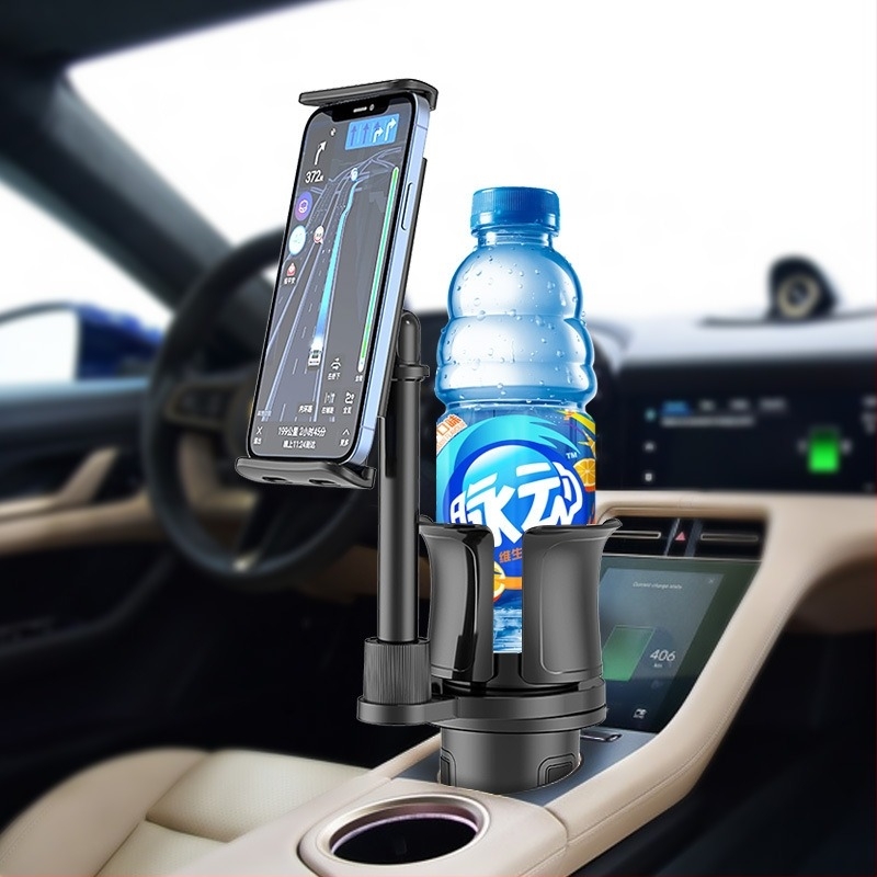 Suport pentru pahare auto, montat pe bancheta din spate pentru sticle de apă, telefon și tabletă; UBINA; Material ABS + aliaj de aluminiu; Model 109; Personalizabil; Etichetă privată licențiată