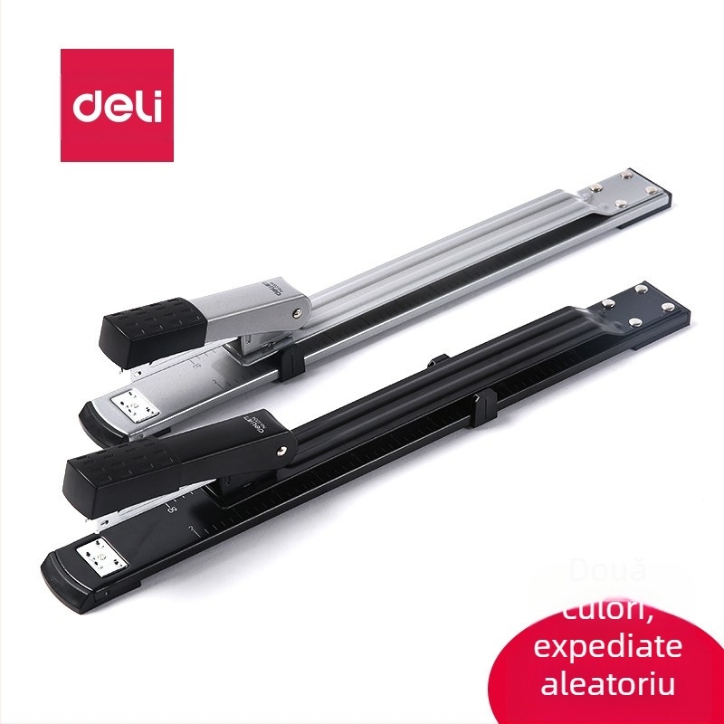 Deli 0334 capsator cu braț lung, mediu pentru legarea documentelor, compatibil cu ace 24/6, model ac 12, greutate netă 1000 g