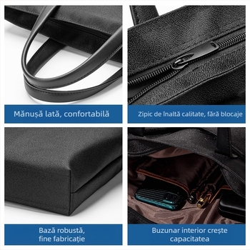 Geantă portabilă pentru documente Yifa, cu fermoar, material Bubbling, 0,3 kg