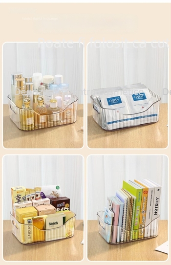 Taburet plastic dreptunghiular pentru pantofi, spațiu de depozitare, suport pentru picioare multifuncțional pentru birou sub masă – Anjin