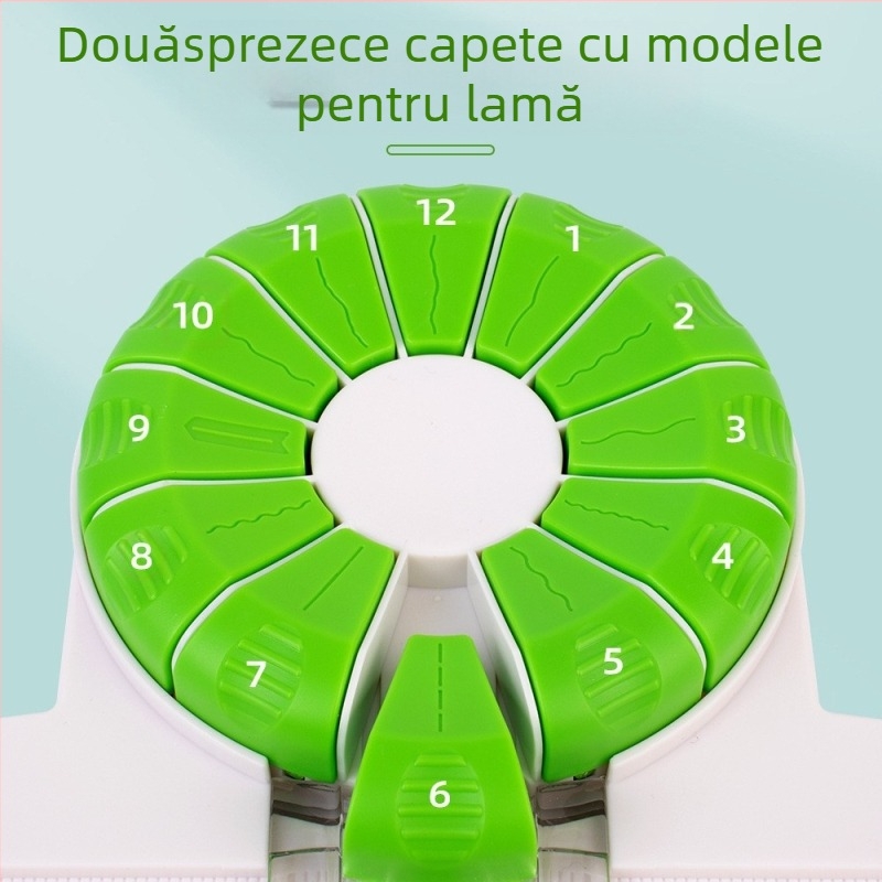 Tăietor de hârtie multifuncțional 12 în 1 cu ghid de indentare pe linie punctată, acționare manuală, A4