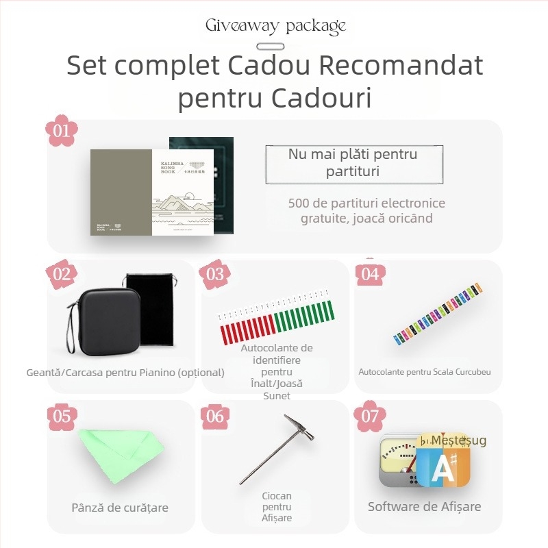 Kalimba Hua Shu, model transparent, 21-note