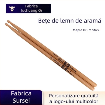 Bețișoare de tobe Jufengqi, model Pecan, lemn de pecan, ambalare plastic sau carton, pentru instrumente muzicale