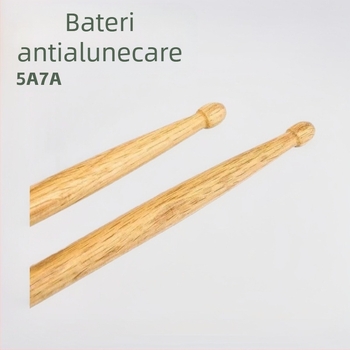 Bețișoare pentru tobe Sy, model 5A7A, pachet de 12 pentru instrumente muzicale