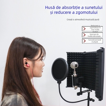 TIWASTAGE F-3 Protecție pentru microfon cu trei uși pentru înregistrări de audiobook