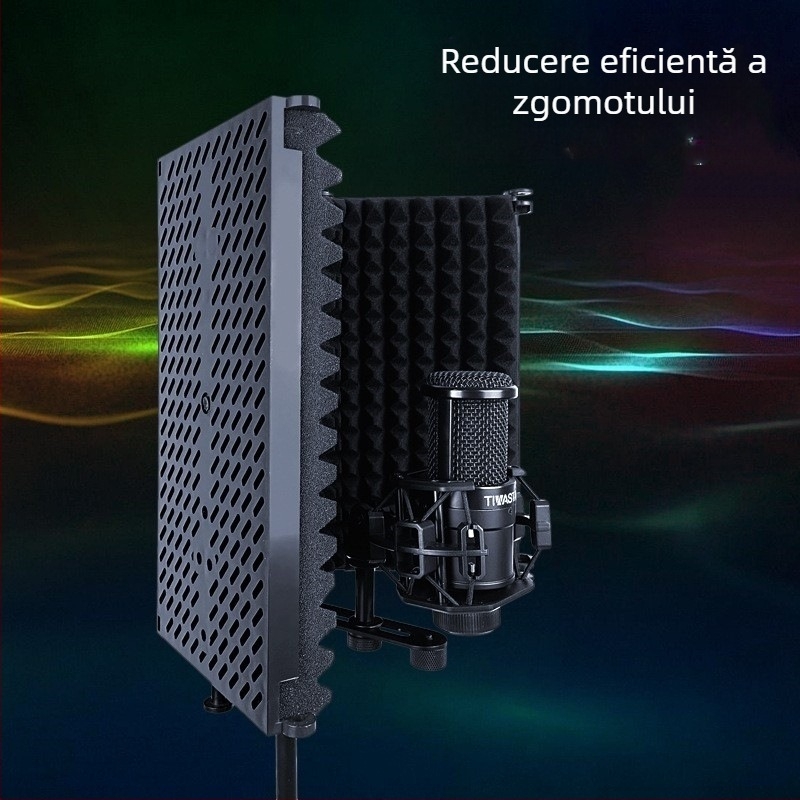 TIWASTAGE F-3 Protecție pentru microfon cu trei uși pentru înregistrări de audiobook