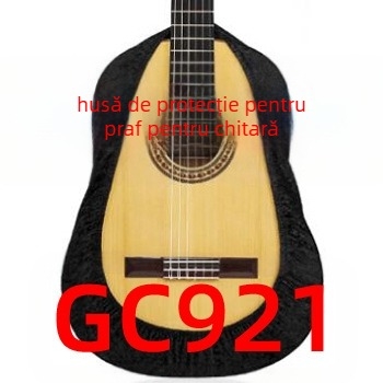 Acoperire de praf pentru chitară din flanelă, model GC921, ambalaj PVC, potrivită pentru instrumente cu coarde