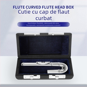 Cutie pentru capul flautului din piele, căptușită cu flanel, model ND267, ambalaj OPP, pentru instrumente muzicale