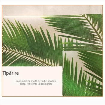 Draperie pentru ușă – Stil coreean, perdea din textil cu motiv plante, poliester, pentru living, dormitor și birou