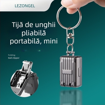 Clește pliabil pentru unghii din oțel inoxidabil, instrument portabil de manichiură, gură plată