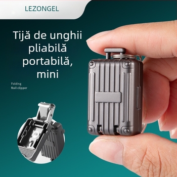 Clește pliabil pentru unghii din oțel inoxidabil, instrument portabil de manichiură, gură plată