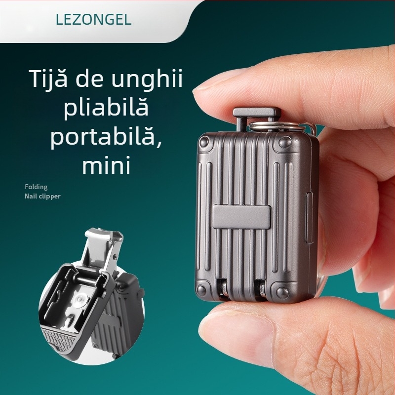 Clește pliabil pentru unghii din oțel inoxidabil, instrument portabil de manichiură, gură plată