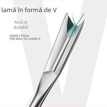 Clește pentru unghii cu două capete din oțel inoxidabil, pentru cuticule și piele moartă — set portabil de manichiură