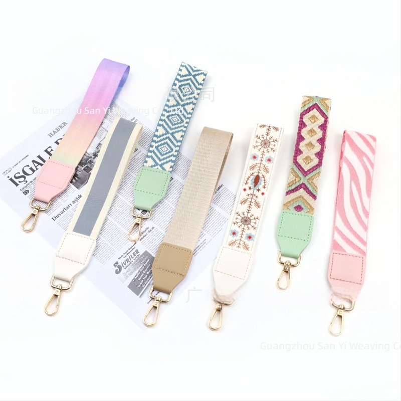 Bretea pentru telefon cu inserție pentru portofel, curea decorativă ultra-ușoară, poliester, model geometric, curea de umăr