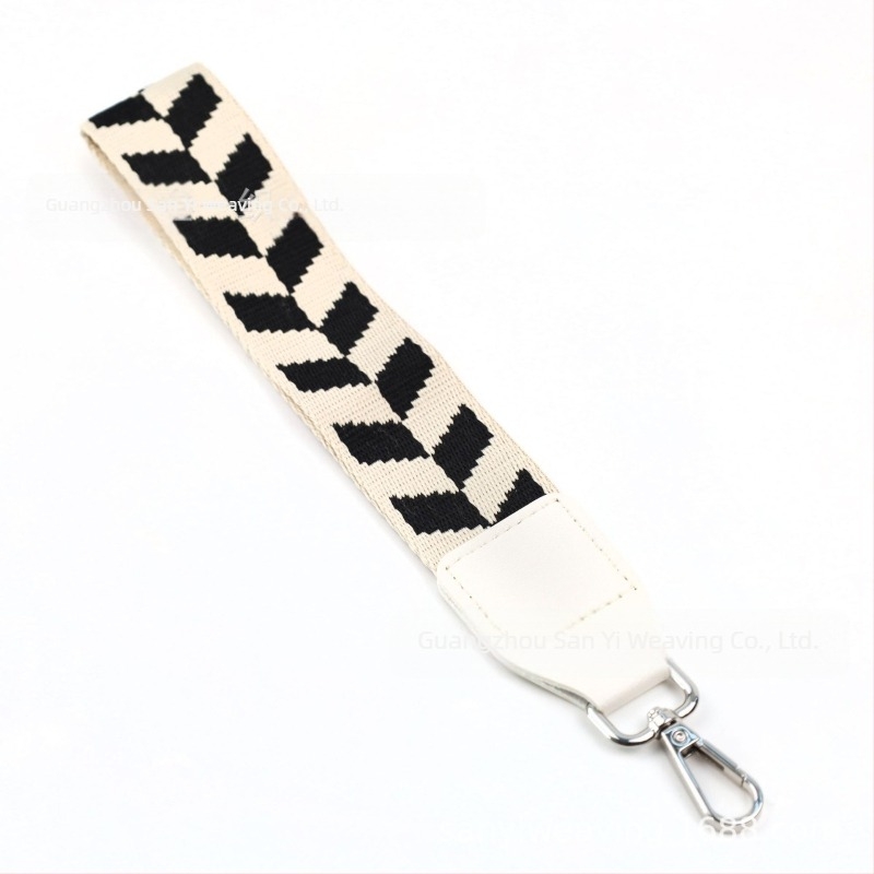 Bretea pentru telefon cu inserție pentru portofel, curea decorativă ultra-ușoară, poliester, model geometric, curea de umăr