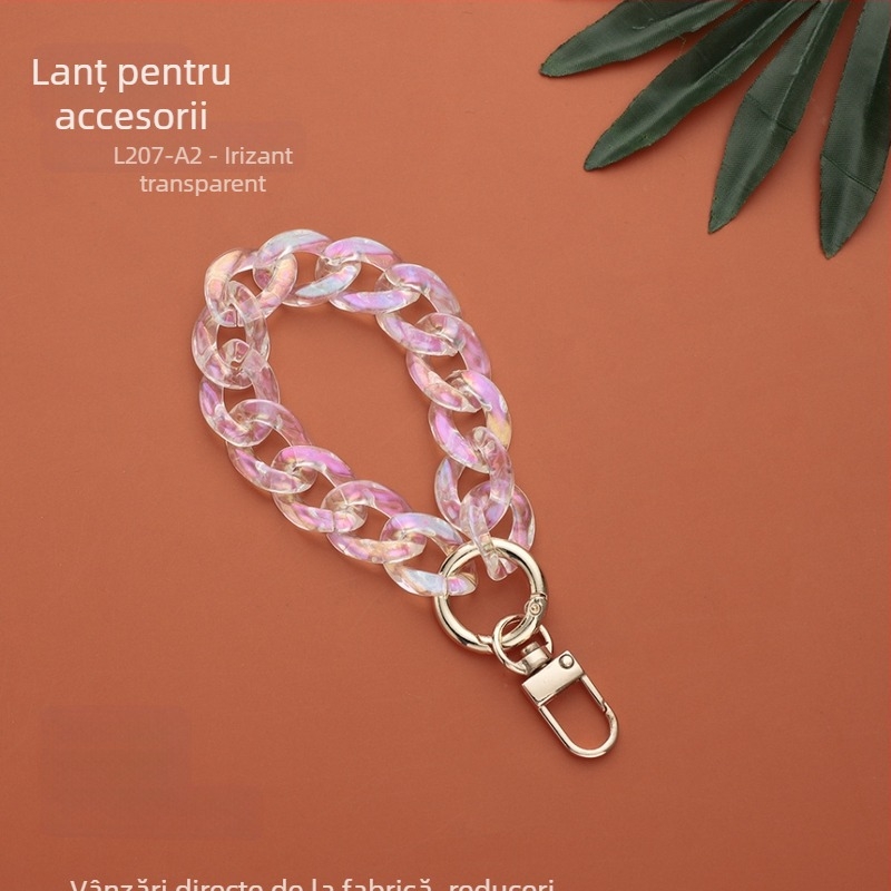 Lant pentru bijuterii DIY, din plastic/rezină, finisaj cu vopsire la cuptor, INS stil, brand Plastic feng