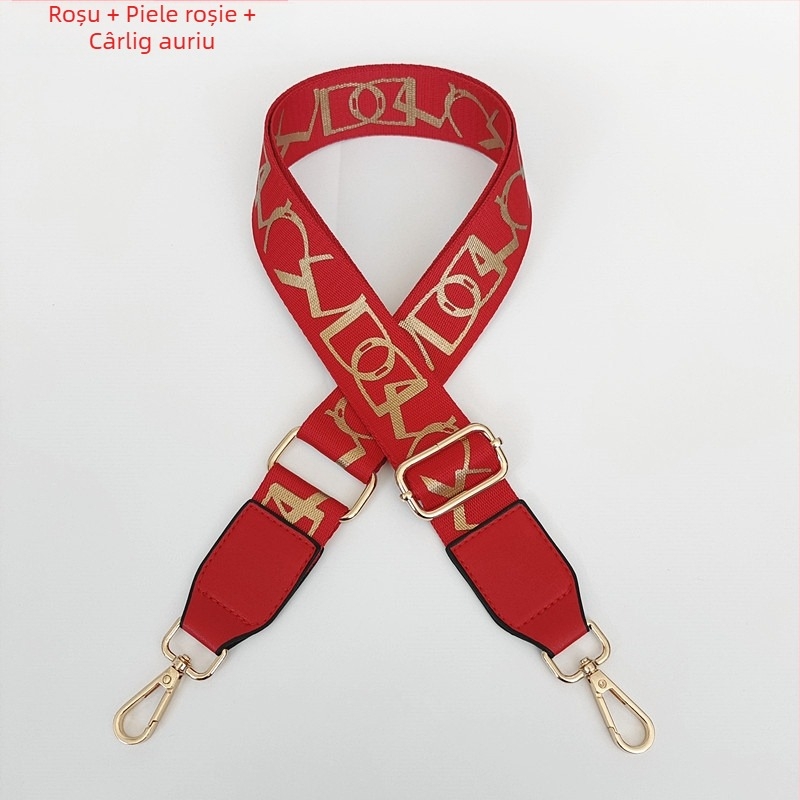 Bretea imprimată pentru geantă, reglabilă, potrivită pentru purtare crossbody sau pe umăr, accesoriu de înlocuire a bretelei