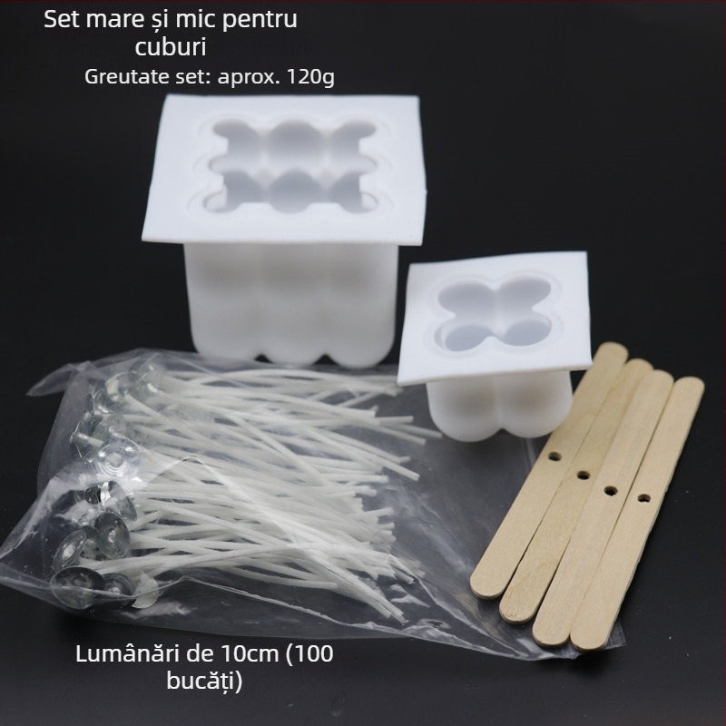 Formă din silicon în formă de cub pentru mousse și lumânări, formă neregulată, calitate comestibilă, matriță de copt