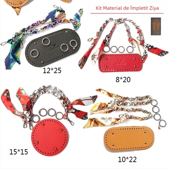 Accesorii pentru geantă țesute manual – PU piele, căptușeală din piele, rezistentă la apă și antibacteriană, stil Europa-America