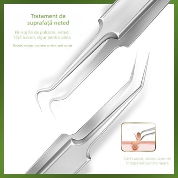Set de ace pentru acnee — oțel inoxidabil cu electroplacare, unelte de frumusețe, durată lungă de viață, varietate de ace pentru acnee