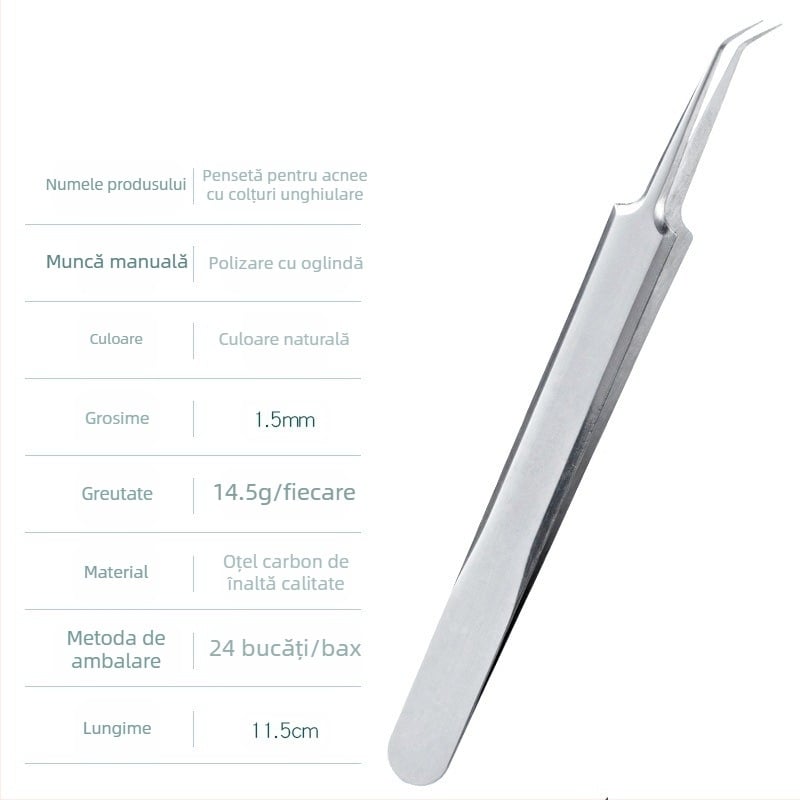 Set de ace pentru acnee — oțel inoxidabil cu electroplacare, unelte de frumusețe, durată lungă de viață, varietate de ace pentru acnee