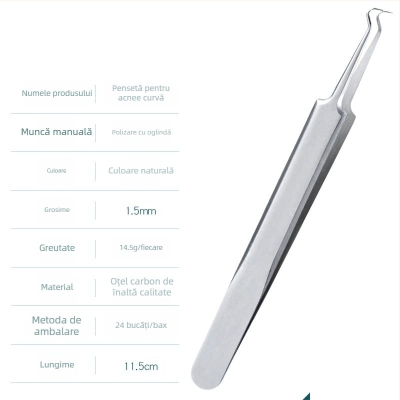 Set de ace pentru acnee — oțel inoxidabil cu electroplacare, unelte de frumusețe, durată lungă de viață, varietate de ace pentru acnee