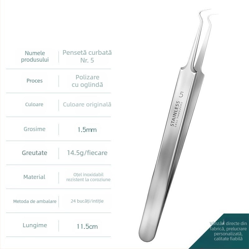 Set de ace pentru acnee — oțel inoxidabil cu electroplacare, unelte de frumusețe, durată lungă de viață, varietate de ace pentru acnee
