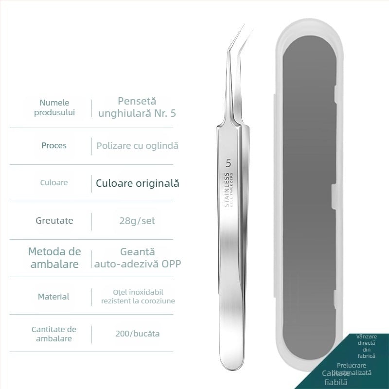 Set de ace pentru acnee — oțel inoxidabil cu electroplacare, unelte de frumusețe, durată lungă de viață, varietate de ace pentru acnee