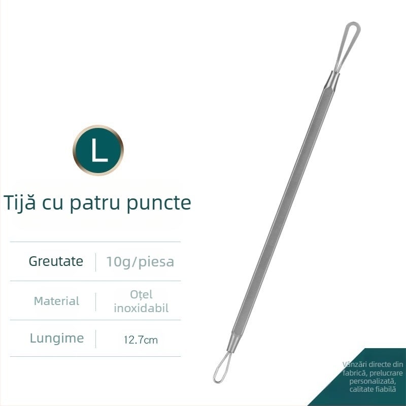 Set de ace pentru acnee — oțel inoxidabil cu electroplacare, unelte de frumusețe, durată lungă de viață, varietate de ace pentru acnee