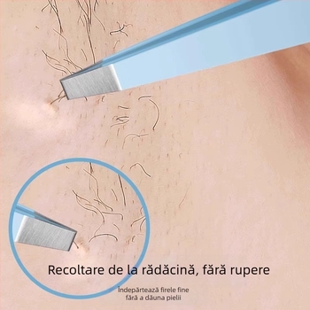 Clip pentru sprâncene – set de patru piese în cutie, precizie înaltă din oțel inoxidabil, Little Genius