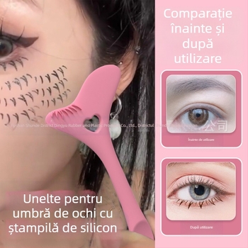 Ajutor din silicon pentru eyeliner – instrument multifuncțional de machiaj pentru ochi cu ștampilă pentru gene, conținut net 13,5 g