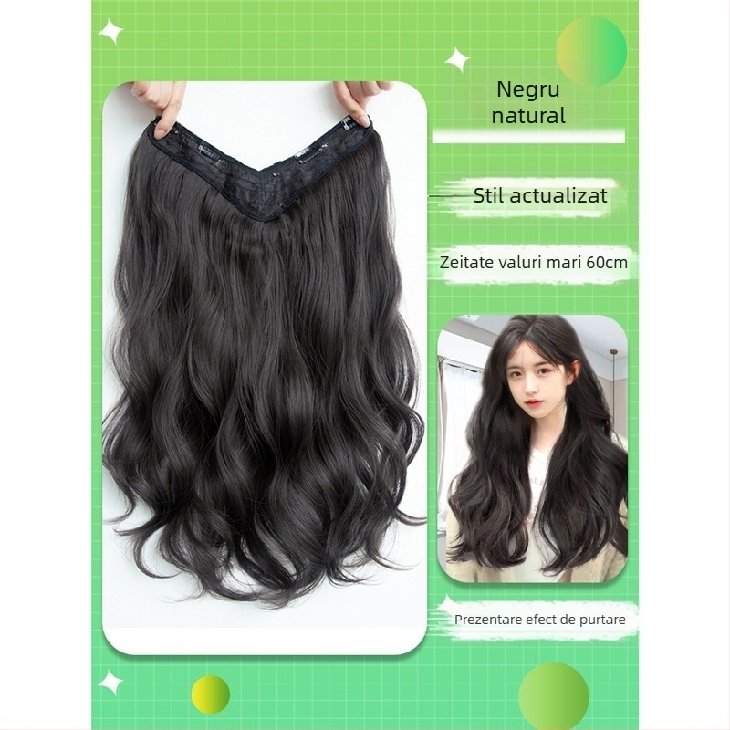 Shuman piesă de perucă cu volum – fir rezistent la temperaturi înalte, mecanism