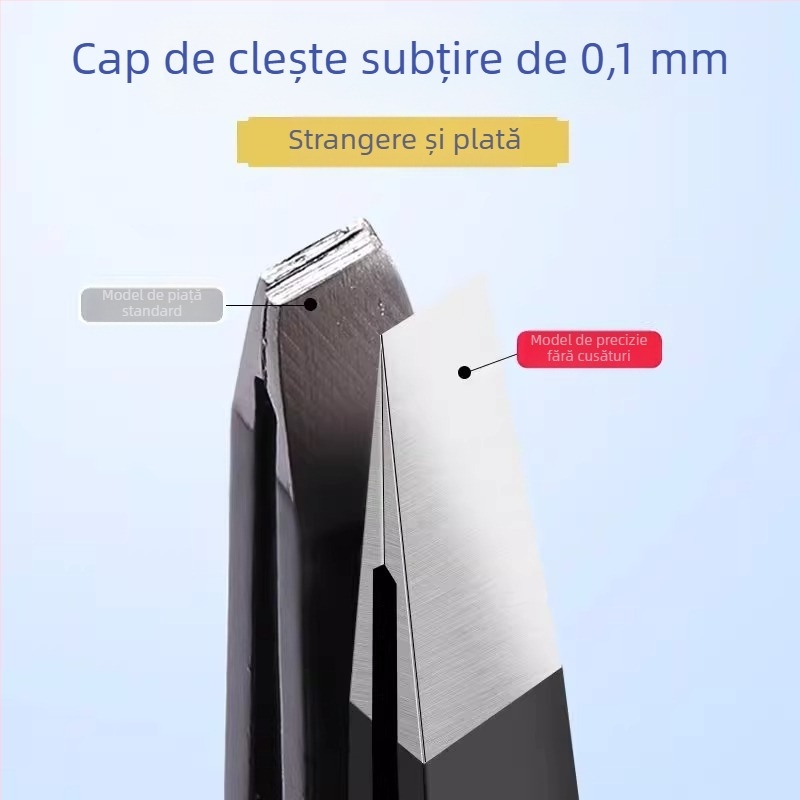 Clește pentru eliminarea punctelor negre cu vârf plat, ac de acnee ultra ascuțit, pentru uz zilnic — Little Teana