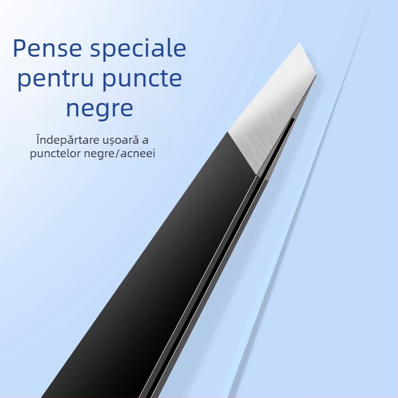 Clește pentru eliminarea punctelor negre cu vârf plat, ac de acnee ultra ascuțit, pentru uz zilnic — Little Teana