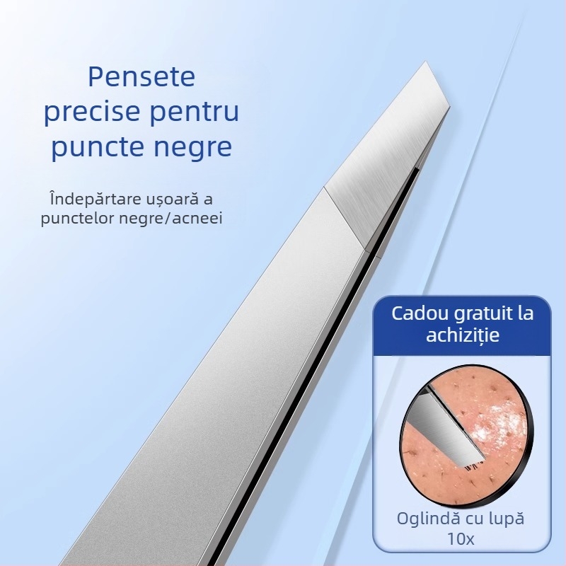Clește pentru eliminarea punctelor negre cu vârf plat, ac de acnee ultra ascuțit, pentru uz zilnic — Little Teana