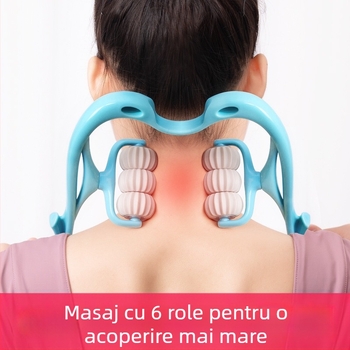 Masajer Pat Pat Le — masaj manual cu șase roți pentru gât și spate, greutate 287 g