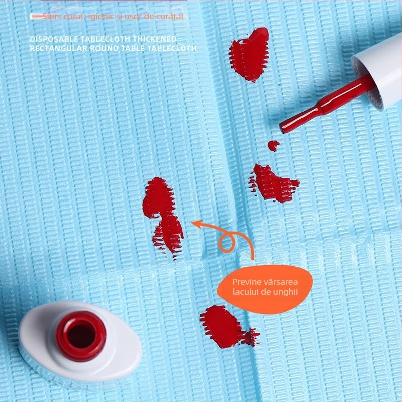 Covoraș de masă pentru manichiură, de unică folosință - Hârtie, 47 g, Dreptunghiular, Model personalizabil, Logo tipărit