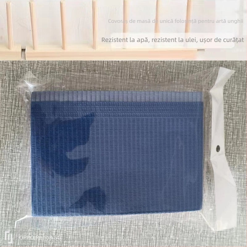 Covoraș de masă pentru manichiură, de unică folosință - Hârtie, 47 g, Dreptunghiular, Model personalizabil, Logo tipărit