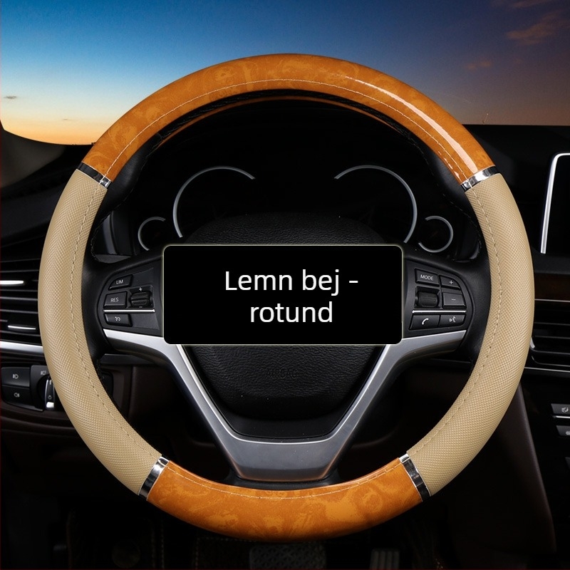 Husă de volan din piele artificială, universală pentru toate anotimpurile, stil business