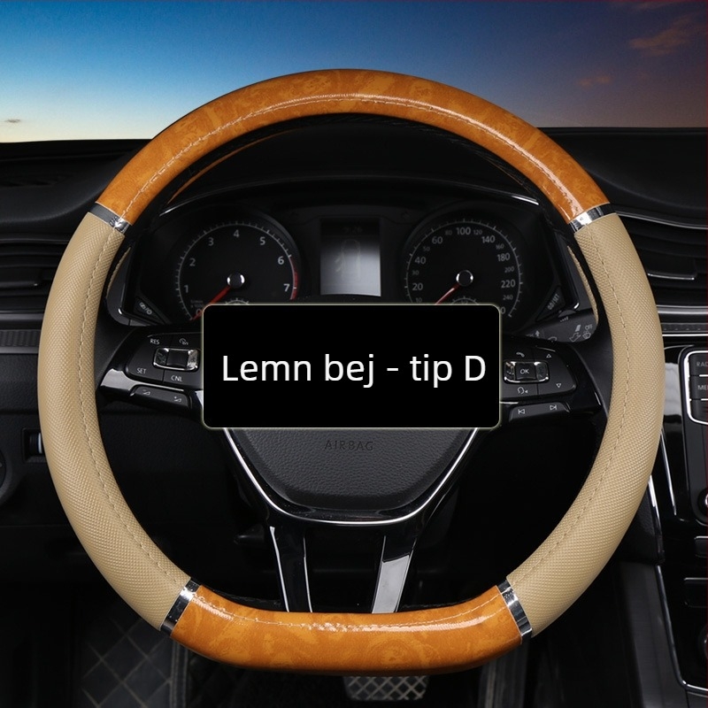 Husă de volan din piele artificială, universală pentru toate anotimpurile, stil business