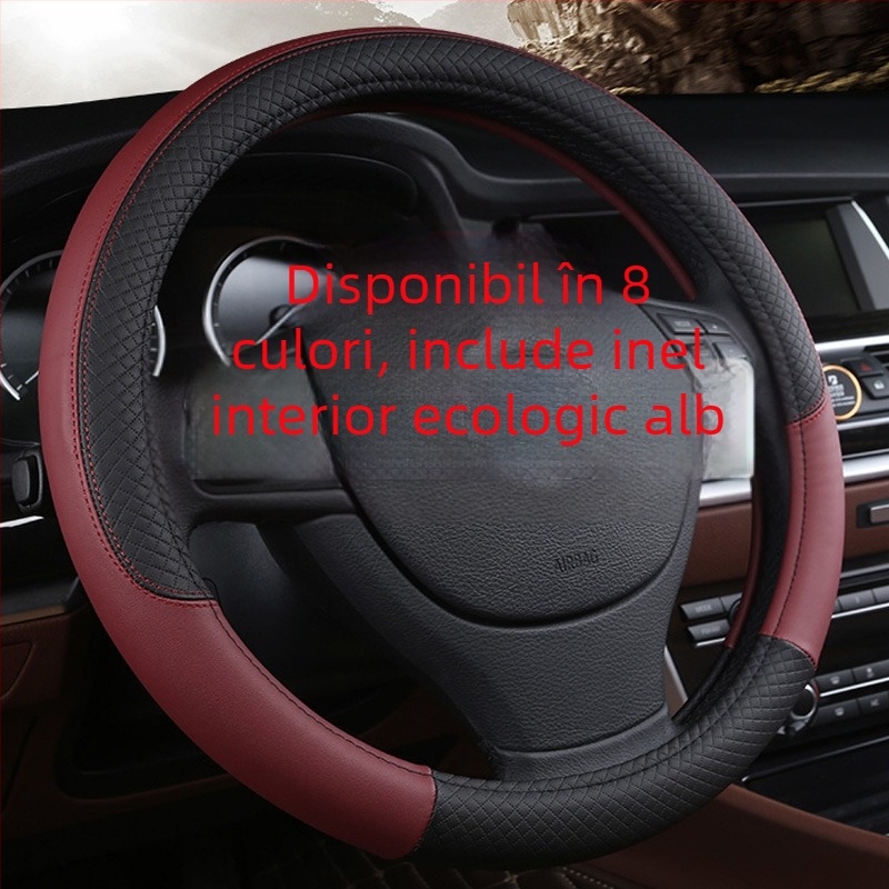 Acoperire volan - stil sport, piele artificială, montaj universal, pentru toate anotimpurile, Jingxi
