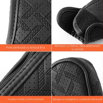 Înveliș din piele pentru schimbătorul de viteze al mașinii, cu model houndstooth, protecție universală împotriva prafului