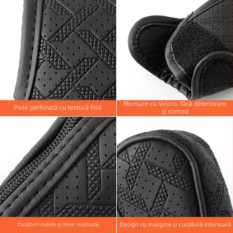 Înveliș din piele pentru schimbătorul de viteze al mașinii, cu model houndstooth, protecție universală împotriva prafului