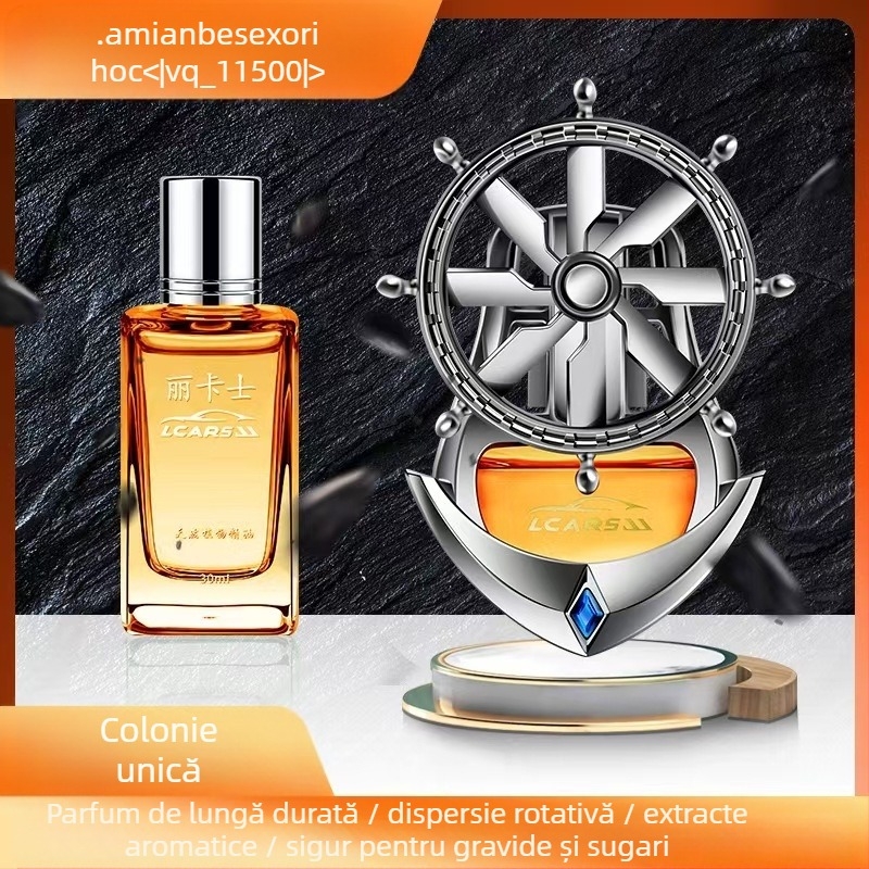 Clip de parfum pentru aerisire auto – suport rotund pentru parfum, ABS placare electrolitică, parfum floral, aromă fructată, 25-50 ml, evaporare 61-90 zile