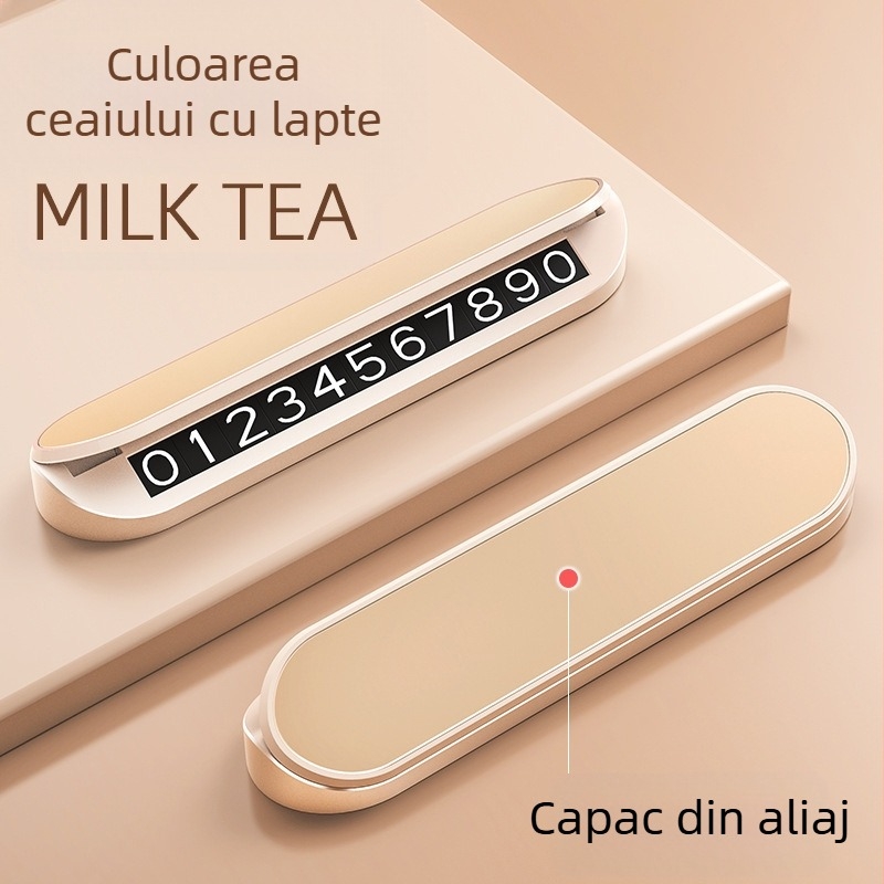 Placă de parcare temporară din plastic, model NV4, tip ascuns, logo imprimat OK, brand CARGIFT