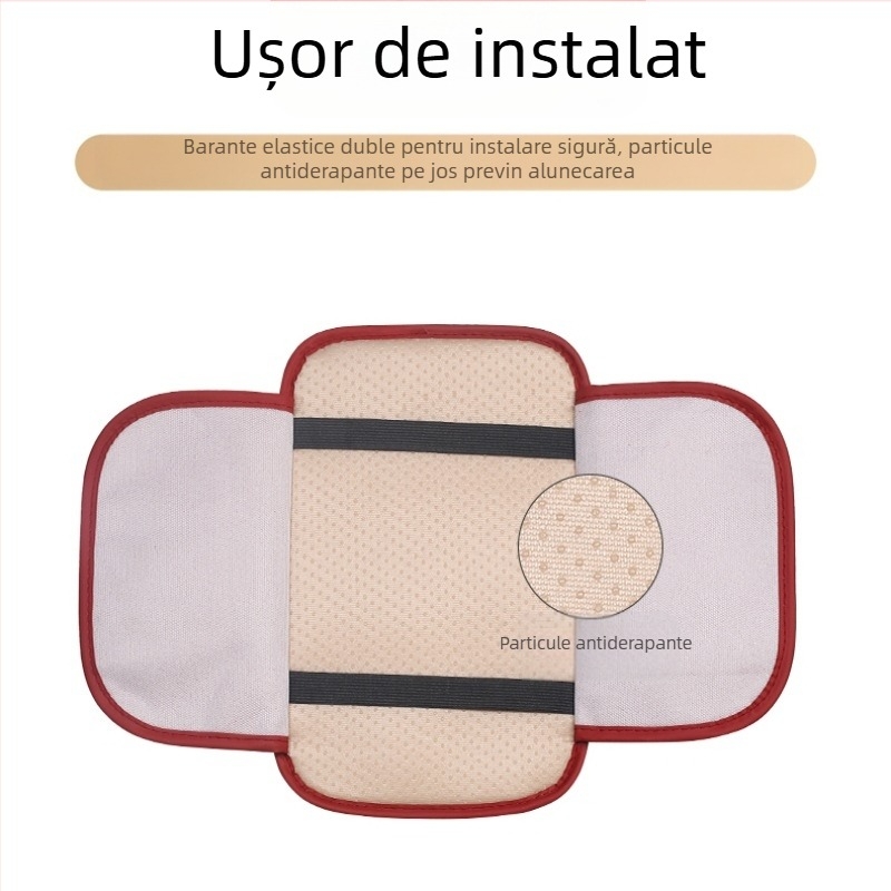 Covor pentru cotiera auto, din piele, universal, antiderapant, depozitare multifuncțională, brand Army Birthday