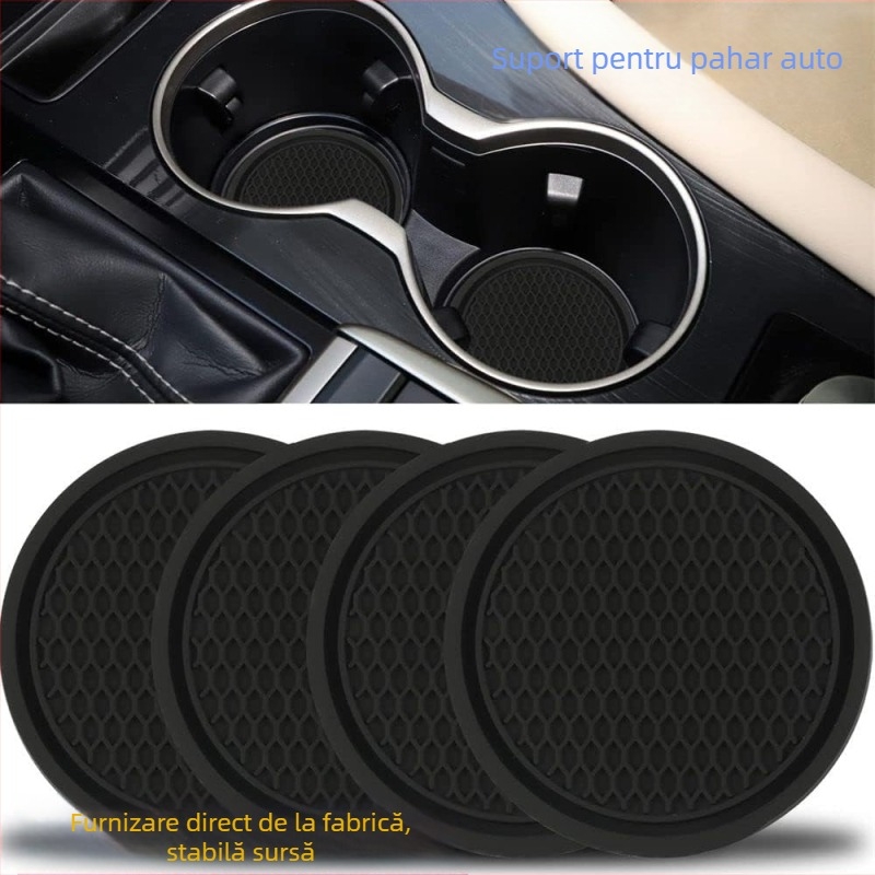Coaster auto pentru pahar PVC, izolat, antiderapant – Brand YUXUAN