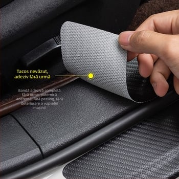 Bandă de prag anti-coliziune pentru pedale Jetto X70, piele cu textură fibră de carbon, procesare personalizată, Di Changed