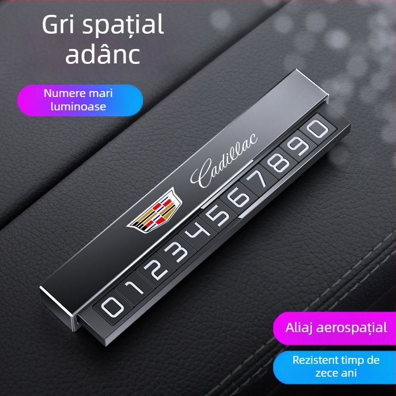 Double heng semn parcare metalic pentru interiorul mașinii – personalizabil cu imprimare logo