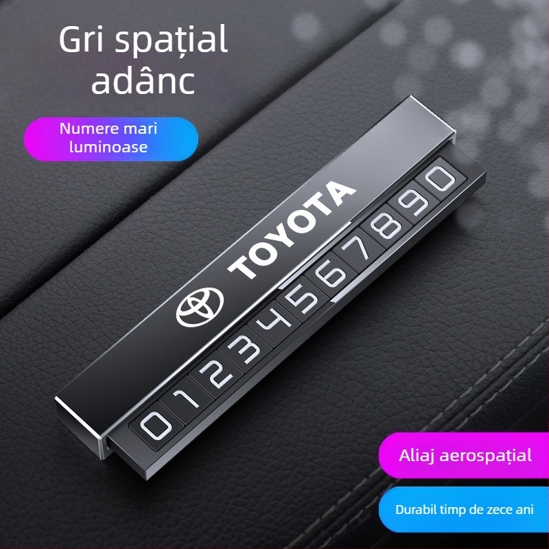 Double heng semn parcare metalic pentru interiorul mașinii – personalizabil cu imprimare logo